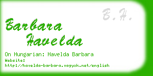 barbara havelda business card